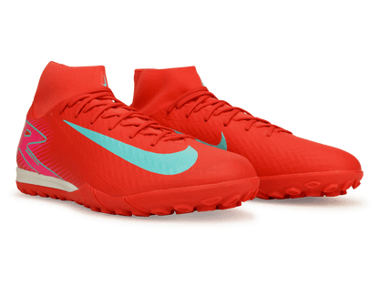 Nike Men's Zoom Mercurial Superfly 10 Academy TF Ember Glow/Aurora Green