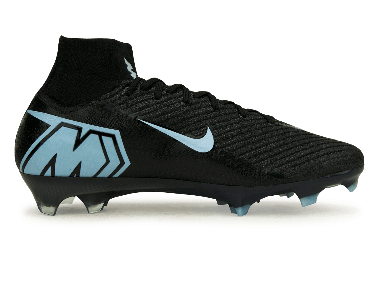 Nike Men's Zoom Mercurial Superfly 10 Elite FG  Black/Ice Blue