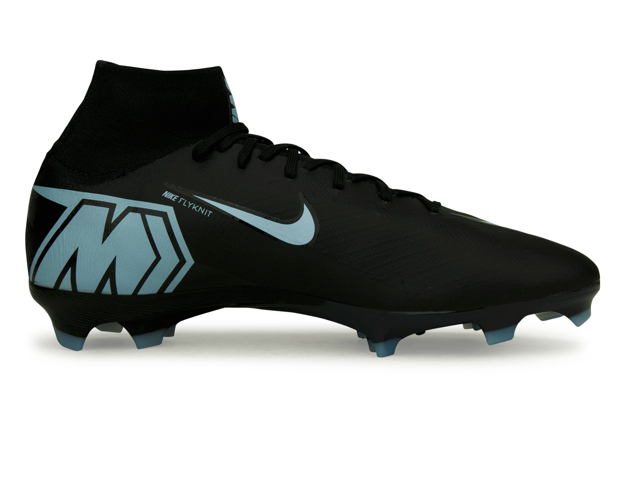 Nike Men's Zoom Mercurial Superfly 10 Pro FG Black/Ice Blue