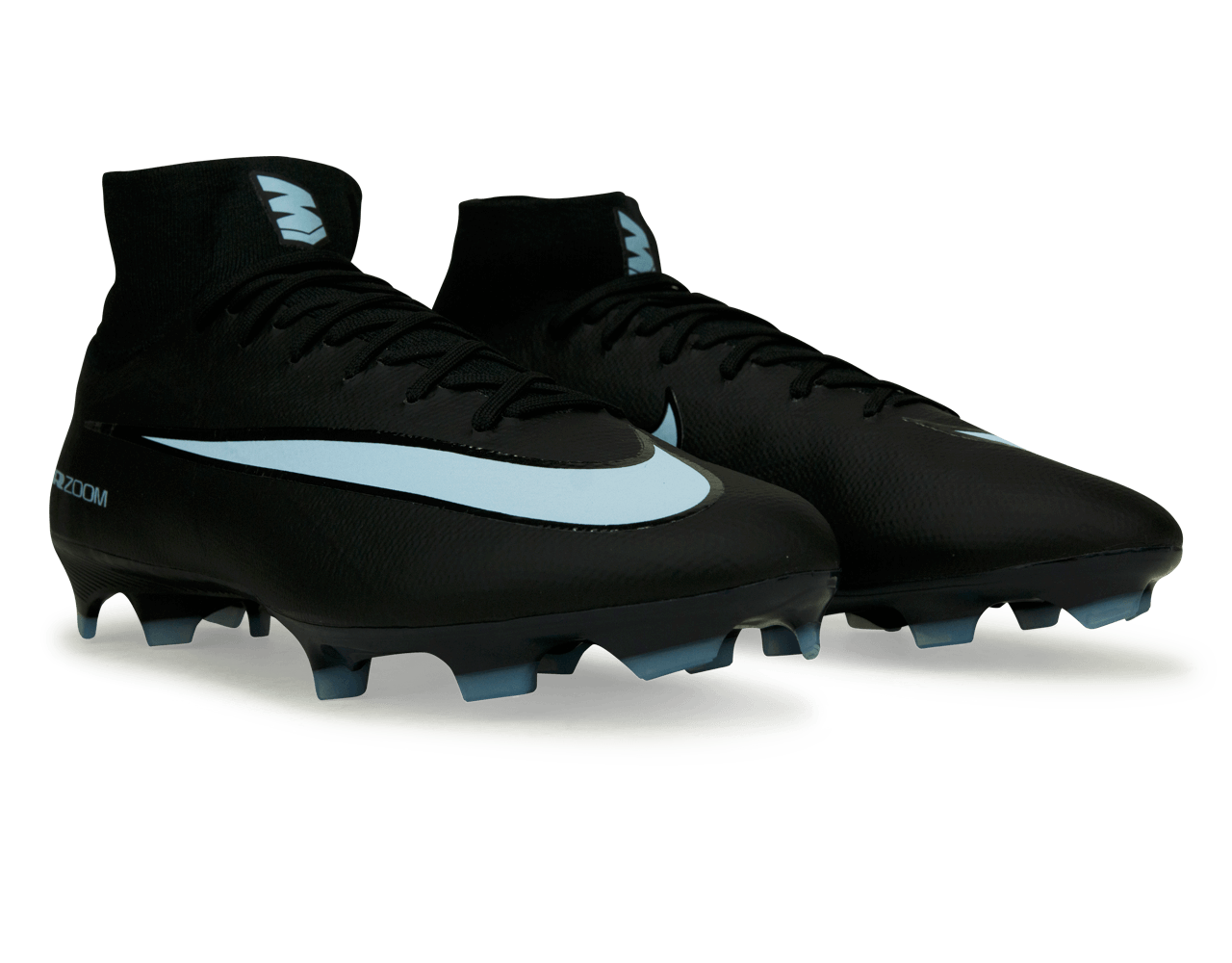 Nike Men's Zoom Mercurial Superfly 10 Pro FG Black/Ice Blue