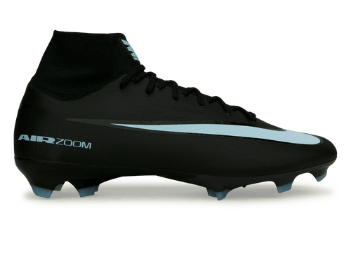 Nike Men's Zoom Mercurial Superfly 10 Pro FG Black/Ice Blue