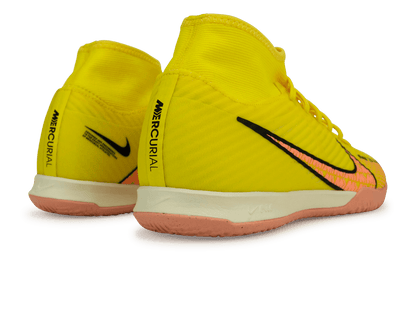 Nike Men's Zoom Mercurial Superfly 9 Academy IC Yellow Strike/Sunset Glow