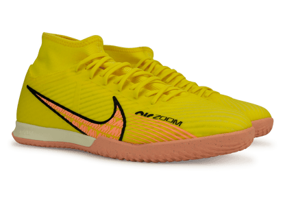 Nike Men's Zoom Mercurial Superfly 9 Academy IC Yellow Strike/Sunset Glow