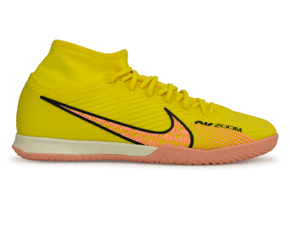 Nike Men's Zoom Mercurial Superfly 9 Academy IC Yellow Strike/Sunset Glow