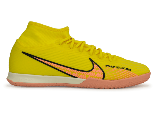 Nike Men's Zoom Mercurial Superfly 9 Academy IC Yellow Strike/Sunset Glow