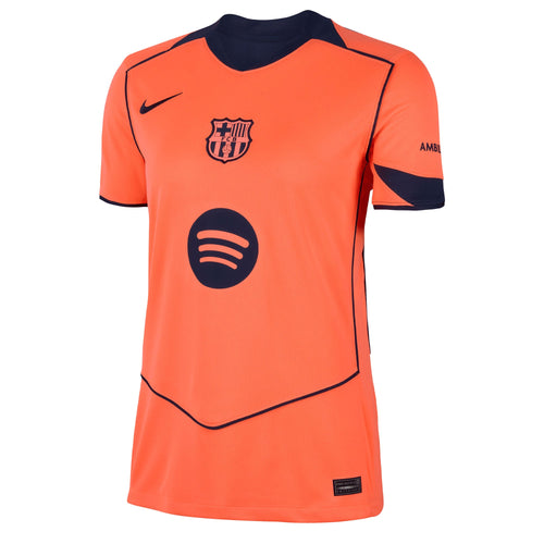 Nike Women's FC Barcelona 2025/26 Third Jersey Bright Mango/Midnight Navy
