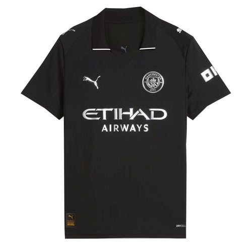 PUMA Kids Manchester City 2025/26 Away Jersey Black/White