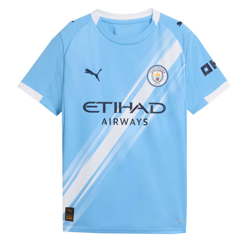 PUMA Kids Manchester City 2025/26 Home Jersey Team Light Blue/White
