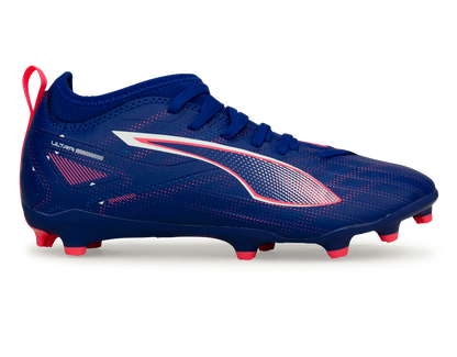 PUMA Kids Ultra 5 Match FG/AG Lapis Lazuli/White