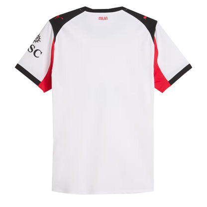 PUMA Men's AC Milan 2025/26 Authentic Away Jersey White/Black/Red