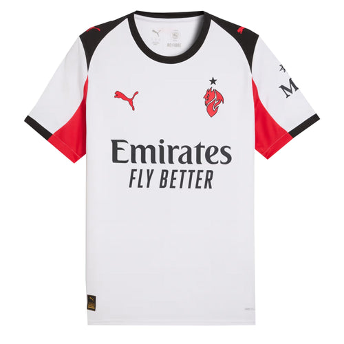 PUMA Men's AC Milan 2025/26 Away Jersey White/Black/Red