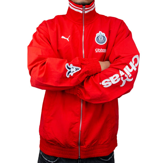 PUMA Men's Chivas De Guadalajara 2025/26 Varsity Jacket Red/White
