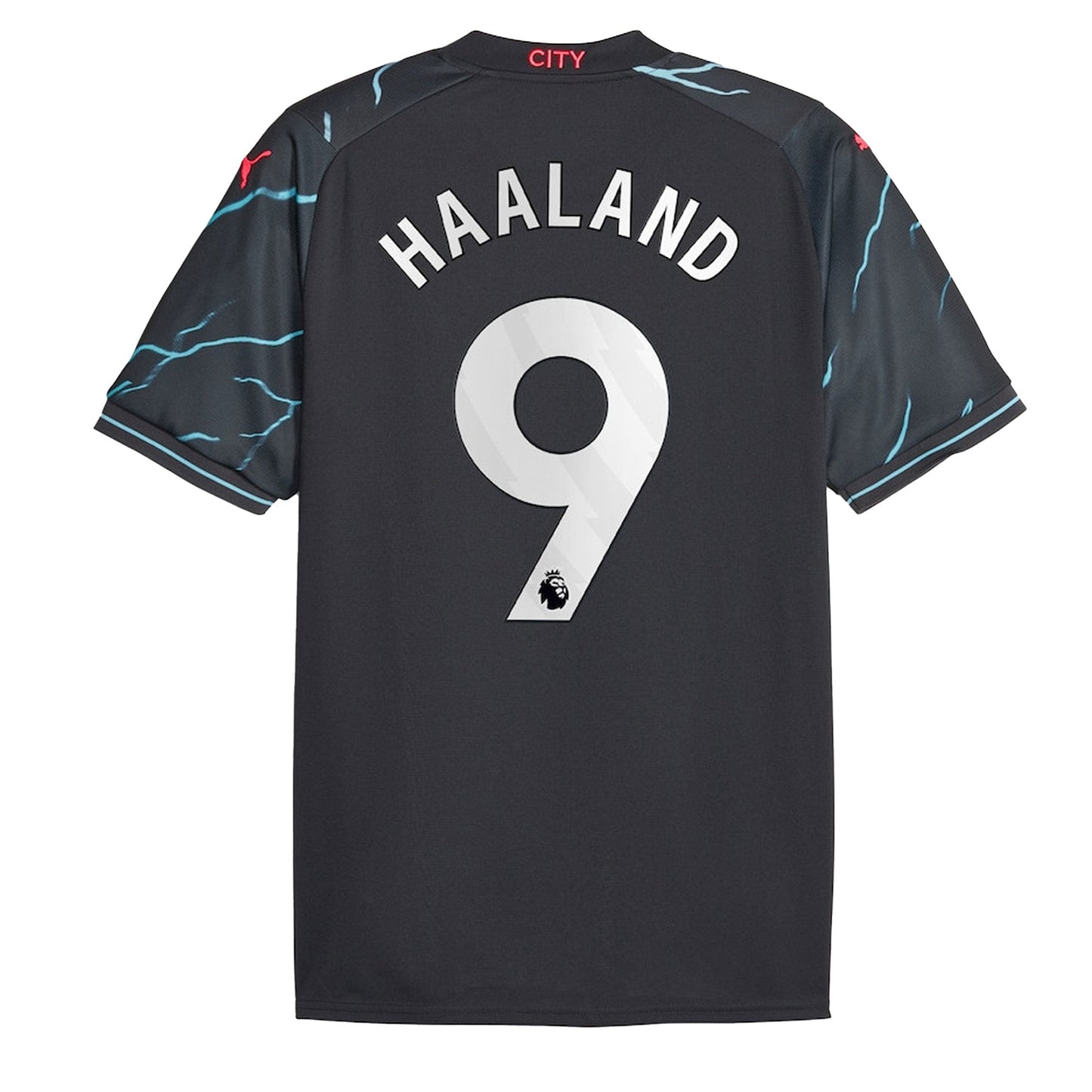 PUMA Men's Manchester City 2023/24 Third Jersey w/ Haaland #9 Printing