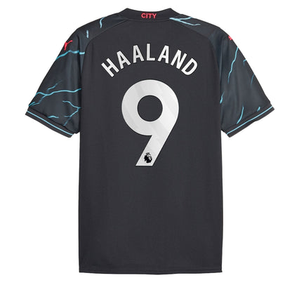 PUMA Men's Manchester City 2023/24 Third Jersey w/ Haaland #9 Printing
