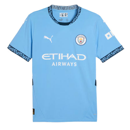 PUMA Men's Manchester City 2024/25 Home Jersey w/Haaland #9 Printing