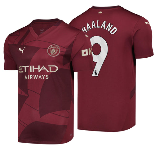 PUMA Men's Manchester City 2024/25 Third Jersey w/ Haaland #9 Printing