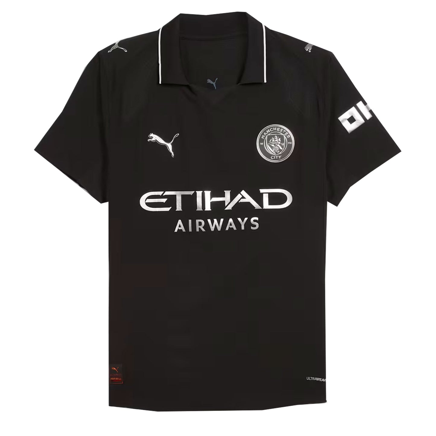 PUMA Men's Manchester City 2025/26 Authentic Away Jersey Black/White