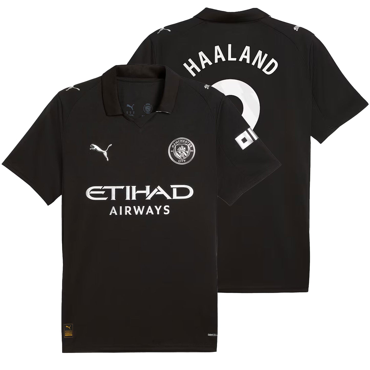 PUMA Men's Manchester City 2025/26 Away Jersey w/ Haaland #9 Printing